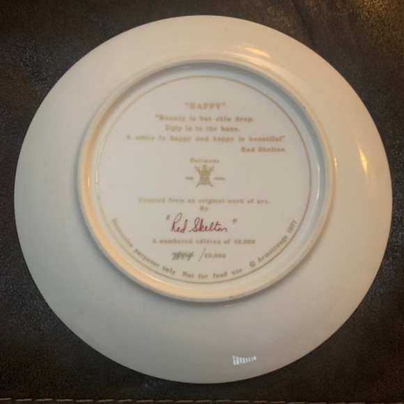 Vintage Red Skelton "Happy" Collector Plate - Picture 2 of 2